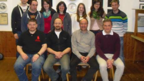Wahlen standen beim Musikverein Tafertshofen auf der Tagesordnung. Das Bild zeigt die Mitglieder des Vorstands. 
