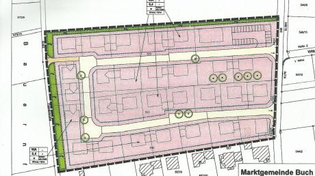 28 Bauplätze mit einer Größe von 500 bis 700 Quadratmeter soll das am nordwestlichen Ortsrand von Buch geplante Wohngebiet Bauernfeldweg III bieten.