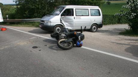 Schwerer Motorradunfall bei Oettingen-Hainsfarth