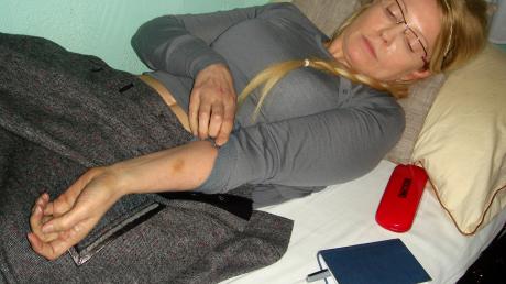 Julia Timoschenko leidet unter starken Rückenschmerzen.