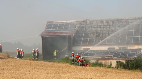 In Feigenhofen, Orttsteil von Biberbach, brannte ein landwirtschaftliches Anwesen.