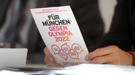 Ein Flyer der erfolgreichen Gegner der Olympia-Bewerbung Münchens für die Winterspiele 2022.