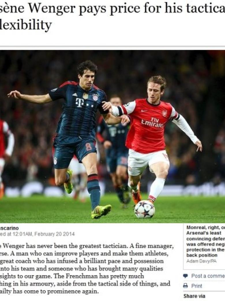Internationale Pressestimmen Arsenal Bayern