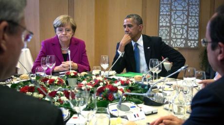 Angela Merkel und Barack Obama auf dem G7-Gipfel in Brüssel. Beide kündigten Sanktionen gegen Russland an, sollte die Haltung des Landes sich nicht ändern.