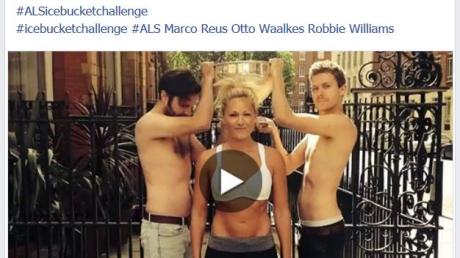 Helene Fischer hat sich der "Ice Bucket Challenge" gestellt - zur Freude vieler Internetnutzer im Sport-BH.