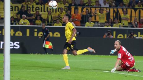 Pierre-Emerick Aubameyang schoss das 2:0 - und der BVB ließ noch drei Tore folgen.