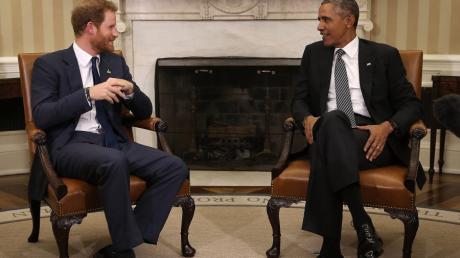 Prinz Harry traf US-Präsident Barack Obama.