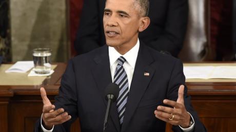 Barack Obama hielt die Rede zur Lage der Nation.