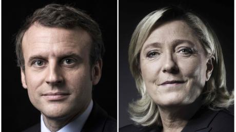 Emmanuel Macron und Marine Le Pen ziehen in die Stichwahl ein.