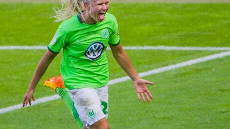 Pernille Harder schoss einen Treffer für den VfL Wolfusburg. DFB-Pokal: So sehen Sie das Finale der Frauen live in TV und Stream