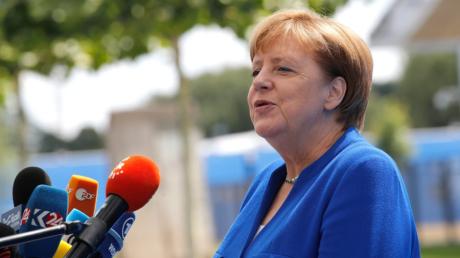 Kanzlerin Angela Merkel beim Nato-Gipfel in Brüssel. Sie weißt die Kritik von Donald Trump scharf zurück. 
