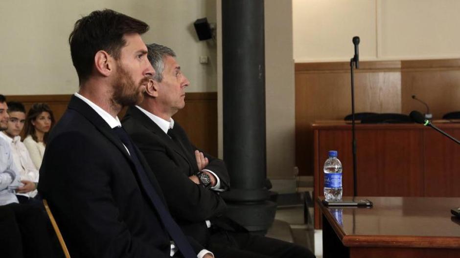 Lionel Messi und sein Vater Jorge Horacio Messi.