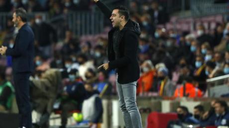 Barcelonas Trainer Xavi Hernandez gab sein Debüt an der Seitenlinie.