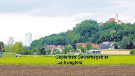 Das geplante Gewerbegebiet Leihwegfeld an der Ortsgrenze zu Burg: Das Landratsamt bemängelte, dass sich das Gebiet nicht in Ortsnähe, sondern weit entfernt von Balzhausen befindet. 