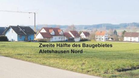 Den Kauf der zweiten Hälfte des vom Landratsamt bereits genehmigten Baugebietes „Aletshausen Nord“ mit acht Parzellen soll nun Bürgermeister Duscher mit dem Eigentümer in die Wege leiten. 
