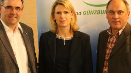 Vortrag bei der CSU: Unser Bild zeigt von links Referent Dr. Rüdiger Zischak, Monika Wiesmüller-Schwab und Werner Kößler.  