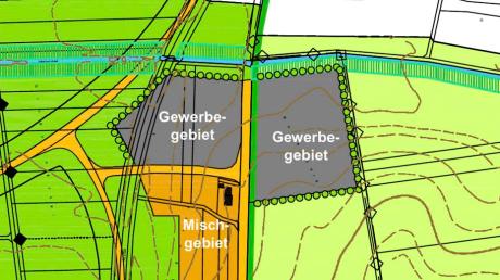 Im Norden von Münsterhausen ist ein Gewerbegebiet eingeplant. Als Pfuffer zur Wohnbebauung ist ein Mischgebiet vorgesehen. 
