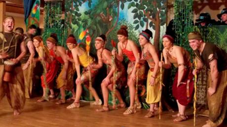 Zum letzten großen Höhepunkt des Ballabends wurde der Showtanz des KC. Unter dem Motto „Safarirummel im Ballustikadschungel“ tanzten sich die 20 Darsteller durch die bunte Welt des Dschungels und in die Herzen der Zuschauer.