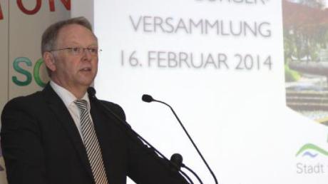 Bürgermeister Georg Schwarz informierte am Sonntagnachmittag auf der Bürgerversammlung umfassend über das Geschehen in der Mindelstadt.