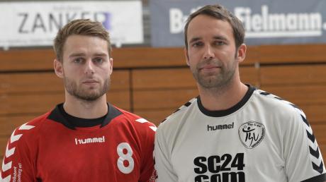Beim Pokal-Turnier konnten sie sich gegenseitig beobachten, zum Landesliga-Auftakt stehen sie sich am Samstagabend gegenüber: Die Kapitäne des VfL Günzburg, Axel Leix (links), und des TSV Niederraunau, Maximilian Deisenhofer. 