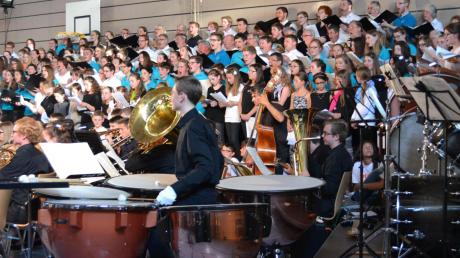 Am musikalischen Gemeinschaftsprojekt der Schulwerksgymnasien aus Wettenhausen und Dillingen wirkten rund 250 Musikbegeisterte mit. 