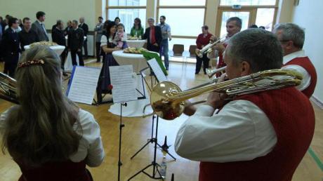 Den Neujahrsempfang der Gemeinde Kammeltal umrahmte das Bläserquartett des Musikvereins Behlingen-Ried musikalisch.
