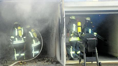 Ein Schaden in einer Höhe von rund 10000 Euro entstand bei einem Brand in Thannhausen.  	