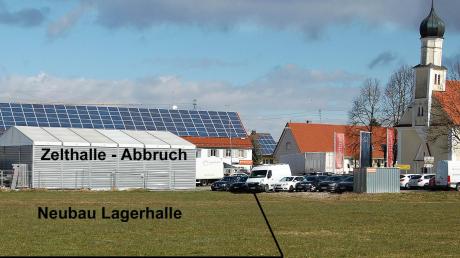 Die Firma Energeticum beabsichtigt den Bau einer großen Lagerhalle und mehrerer Garagen an der St.-Leonhard-Straße in Balzhausen.  	