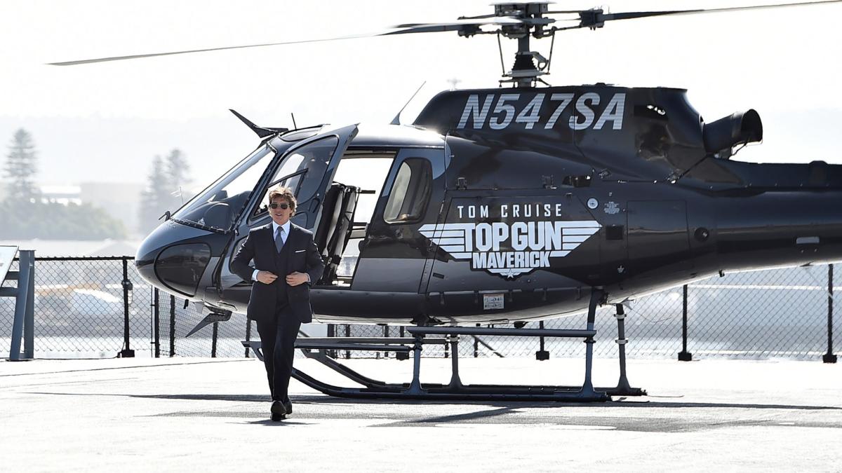 #Hollywood: „Top Gun: Maverick“-Premiere: Tom Cruise kommt im Helikopter