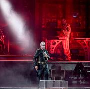 Rammstein-Sänger Till Lindemann in Action.