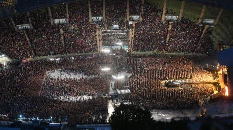 Die Schüssel des Münchner Olympiastadions (hier 2022 beim Konzert der Rolling Stones) wird auch 2023 wieder voll werden. 
