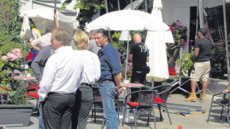Unter anderem vor der Cinebar wurde gestern in Dießen für die TV-Serie „Forsthaus Falkenau“ mit Hauptdarsteller Hardy Krüger junior gedreht. 
