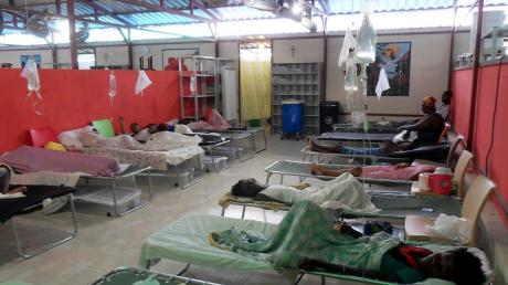 Ein Blick in das Cholera-Krankenhaus St Philomena in Port-au-Prince. Dort ist die Kauferinger Hilfsorganisation LandsAid im Einsatz. 