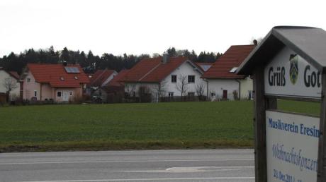 Eresinger Landschaften: Die Neubausiedlung am Nordende des Dorfes. 