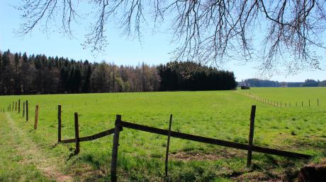 Etwa einen Kilometer östlich vom Rand des Kingholzes bei Frankenhofen werden die vier Fuchstaler Windräder gebaut.