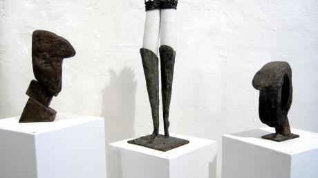 Egon Stöckle im Malura Museum mit Innenglanz, Blühendem Garten und Kopf. Material: Marmor und Bronze.