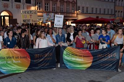Der laute, aber friedliche Protest gegen die AfD