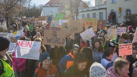 Am 8. Februar hatten Schüler in Landsberg im Rahmen von "Fridays for Future" für den Klimaschutz demonstriert.