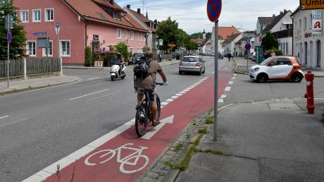In der Katharinenstraße in Landsberg kommt es immer wieder zu Fahrradunfällen. 