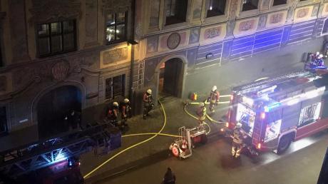 In der Landsberger Klosterkirche ist am Dienstagabend ein Feuer ausgebrochen. 	