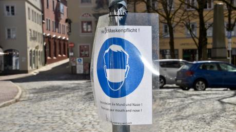 Im Oktober 2020 galt in der Landsberger Altstadt Maskenpflicht. Eine Frau weigerte sich, eine Maske zu tragen und steht jetzt vor Gericht. 