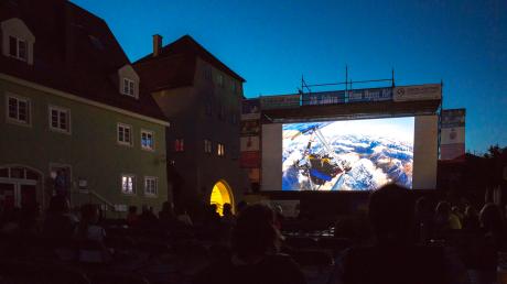 Im Stadtgarten in Bopfingen werden Filme gezeigt. 
