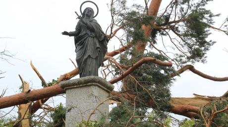 Fast unversehrt überstand diese Marienstatue den Tornado. Für viele wurde die Figur der Muttergottes so zu einem Symbol der Hoffnung. 