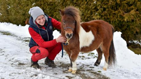 Ina heißt das Mini-Pony von Melanie Fleschhut. Vor gut einem Jahr hat sie es zu ihrem 30. Geburtstag von ihren Eltern geschenkt bekommen.