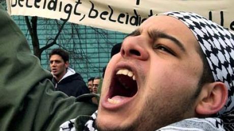 Erschreckende Ergebnisse zur Gewaltbereitschaft deutscher Muslime brachte eine Studie zutage. Unser Archivbild zeigt eine Demonstration vor der dänischen Botschaft gegen die Mohammed-Karikaturen.