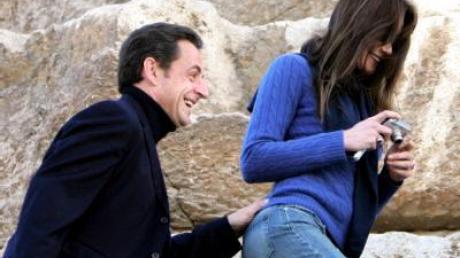 Der Präsident und seine Freundin: Nicolas Sarkozy und Carla Bruni.