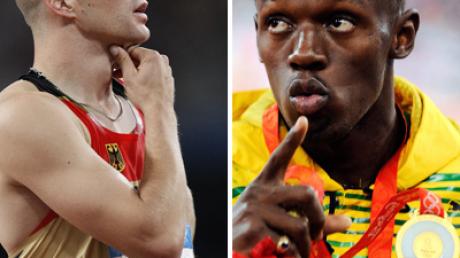Tobias Unger und Usain Bolt