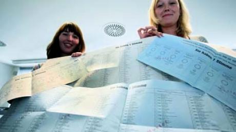 Stimmzettel für Landtagswahl
