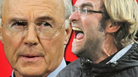 Haben unterschiedliche Ansichten: Franz Beckenbauer und Jürgen Klopp