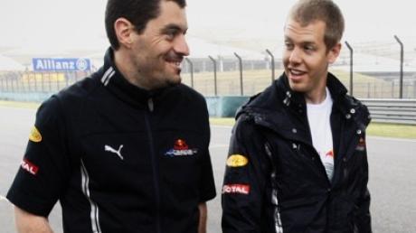 Sebastian Vettel der "crazy frog" Guillaume Rocquelin.